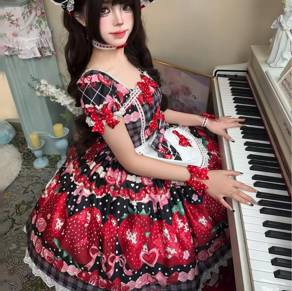 Dream to Strawberry  プリントワンピース