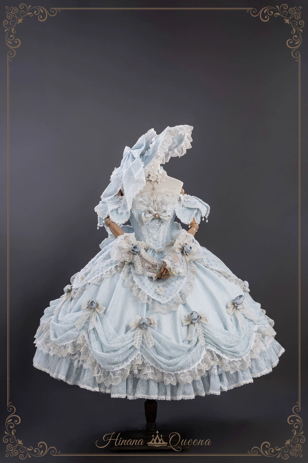【受注予約9/16まで】With Bell プリンセスドレス ショート丈・パステルブルー