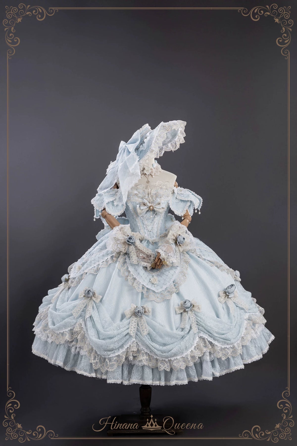【受注予約9/16まで】With Bell プリンセスドレス ショート丈・パステルブルー