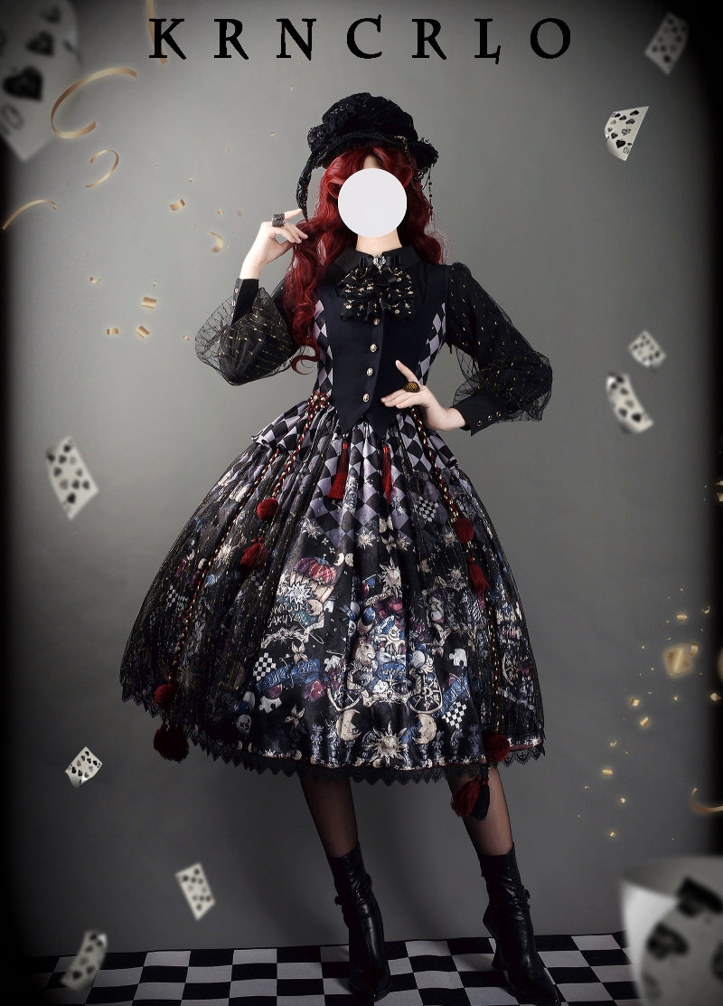 Gothic Circus Diamond Check Vest