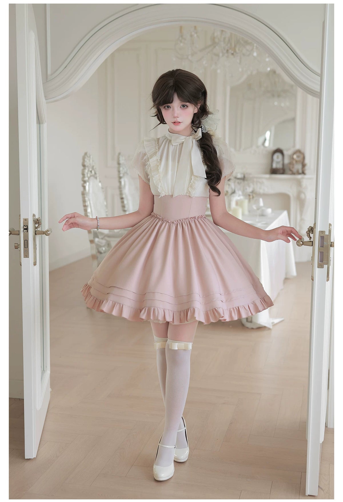 Milky Rose フェイクレイヤードミニワンピース