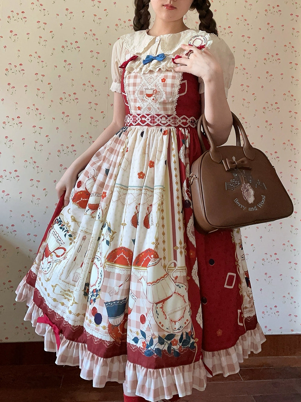 【予約販売】Picnic Tea Party ジャンパースカート