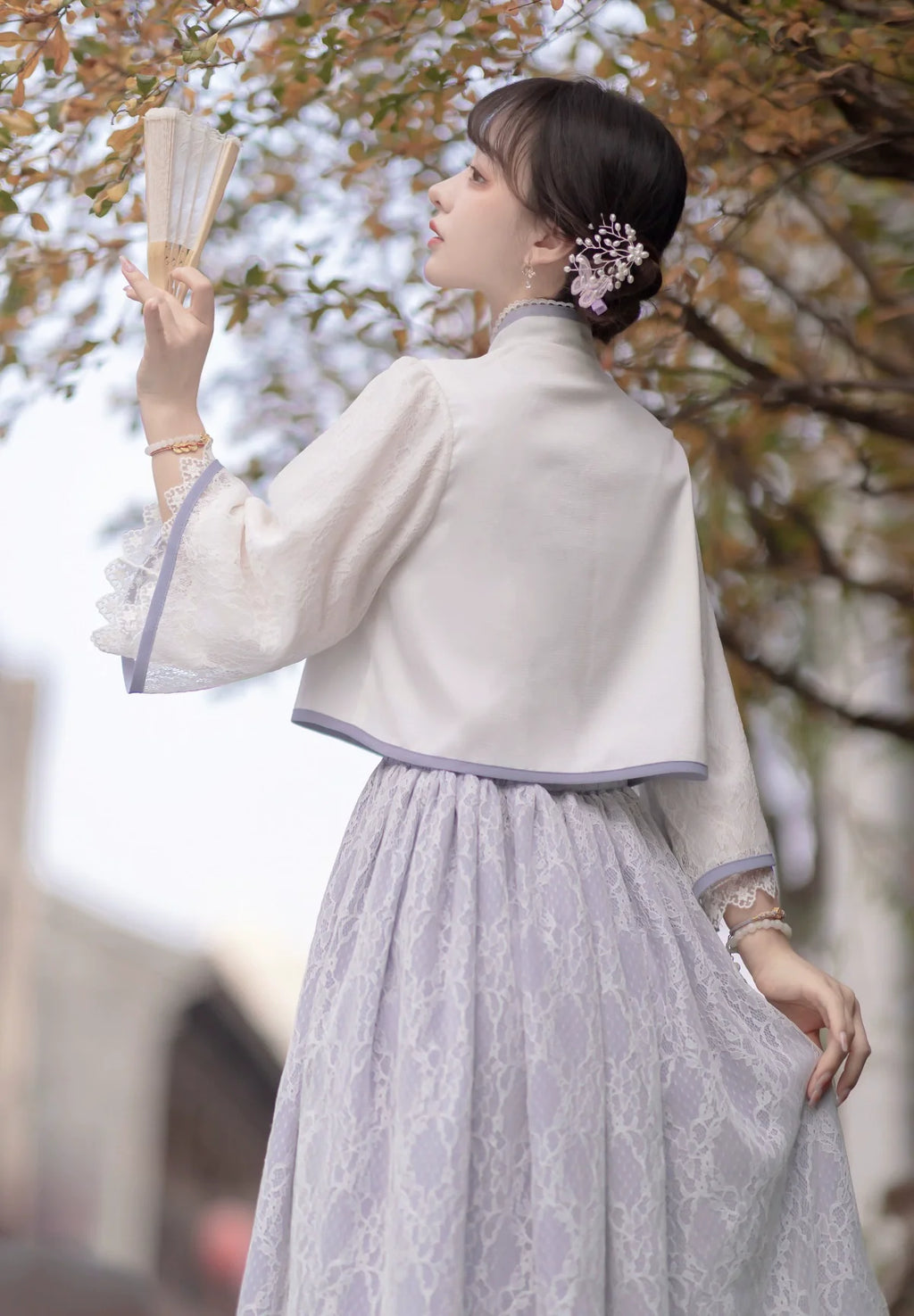 Wisteria 蝶と藤の華ロリセットアップ