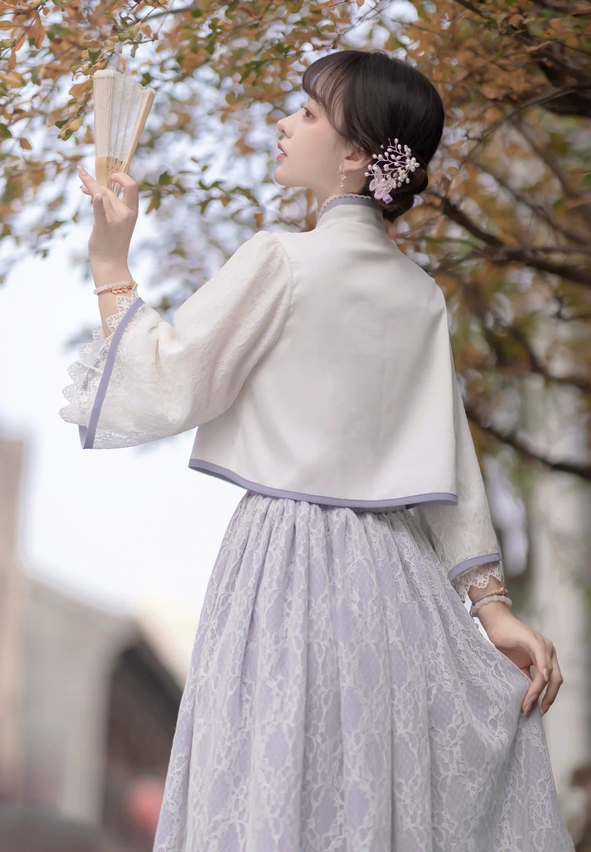 Wisteria 蝶と藤の華ロリセットアップ