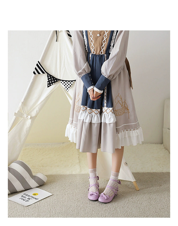 ダブルリボンのクロスストラップシューズ 全7色