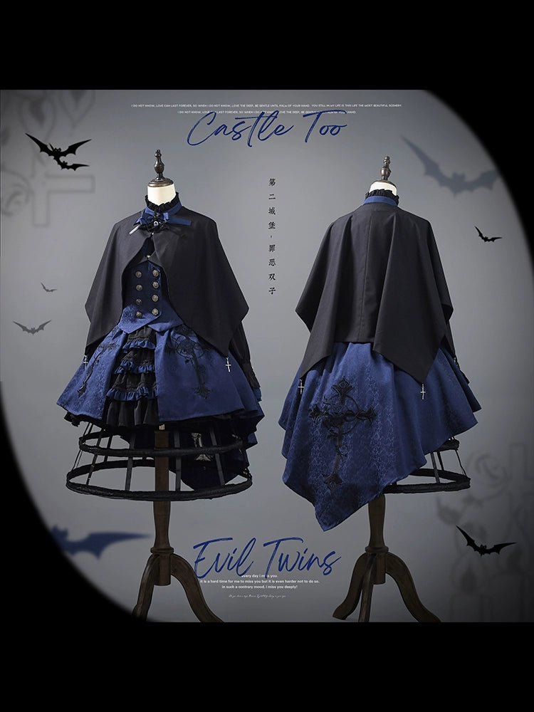 Evil Twins Gothic Lolita Blouse, Vest, Cape, Skirt [10% off for 4 items]
