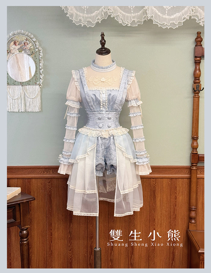 【受注予約4/28まで】Camellia Dream ヴェール付サスペンダーショートパンツ