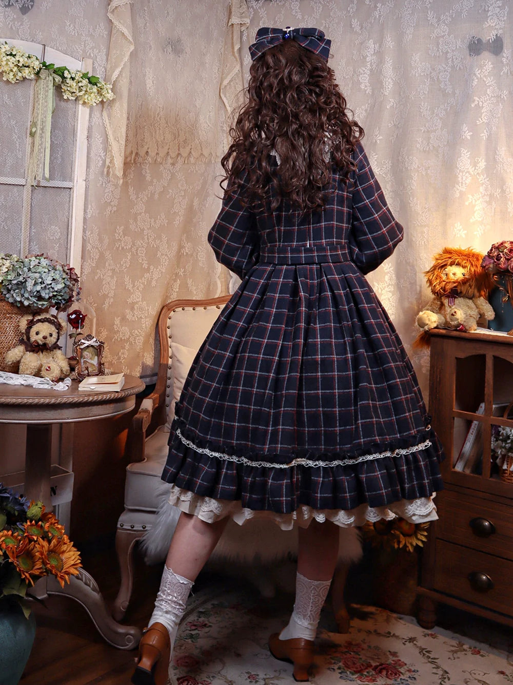 [Pre-order] British Classical Lolita Warm Check Dress