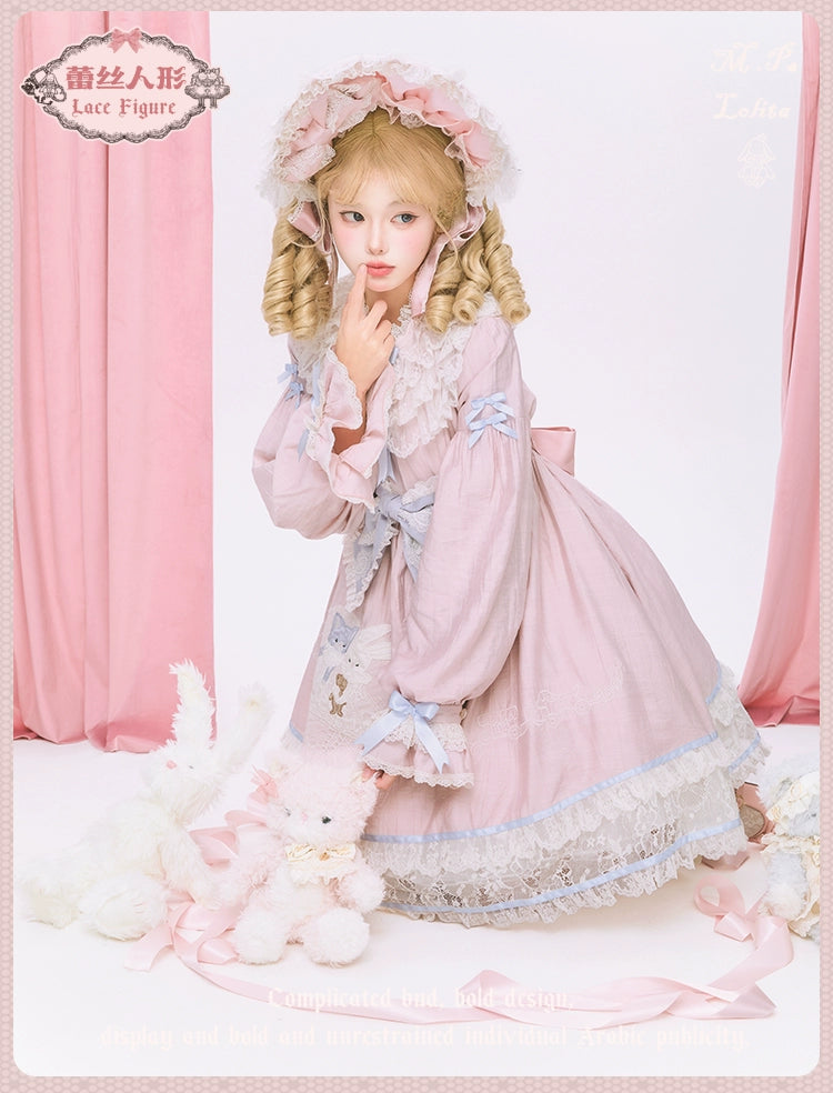 【再販・受注予約12/23まで】Lace Figure アップリケワンピース