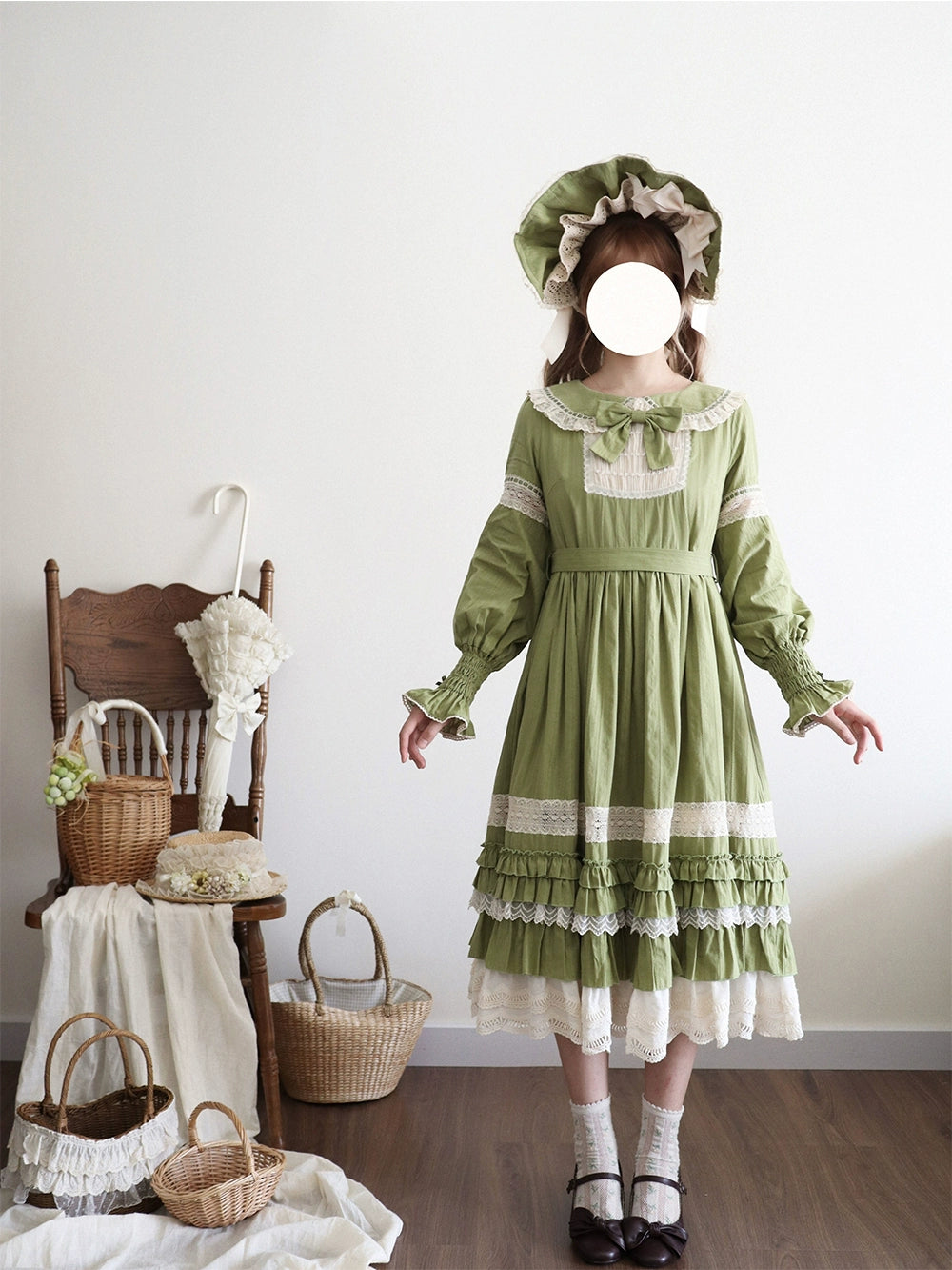 [Pre-orders available until 2/19] Sweetie Sheep Frilled One-Piece Dress - Plain Type