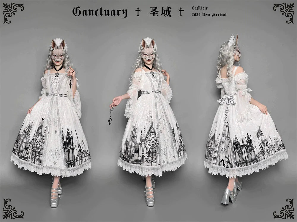[Sale period ended] Sanctuary Goth Lolita Off Shoulder Princess Sleeve Blouse