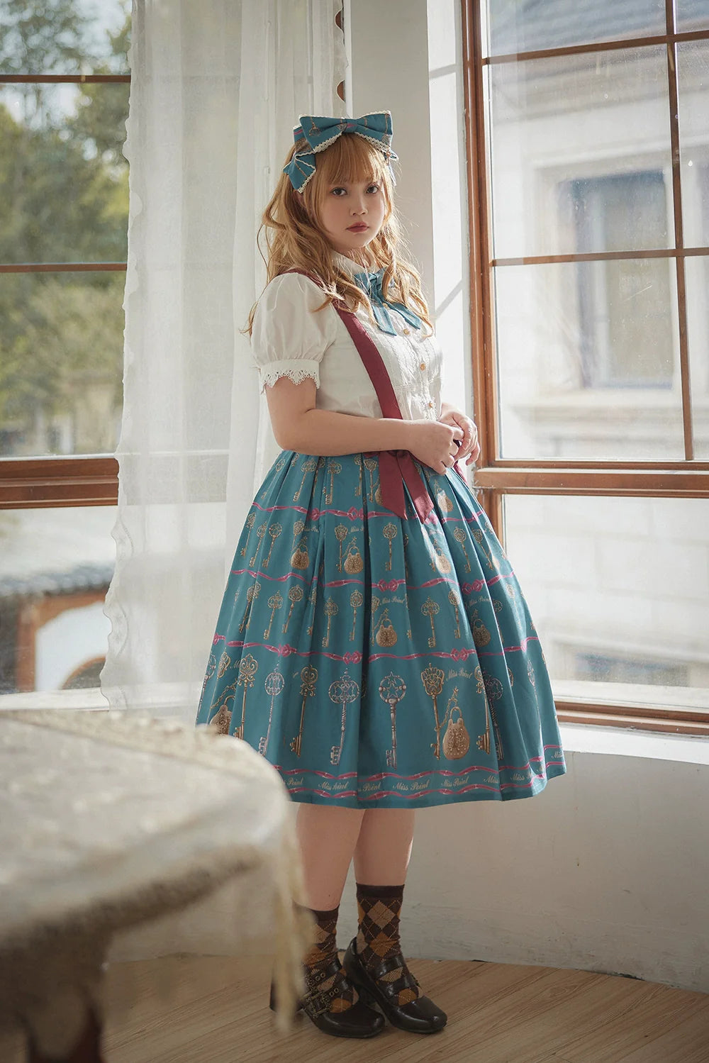 Secret Key Antique 2way Suspender Skirt