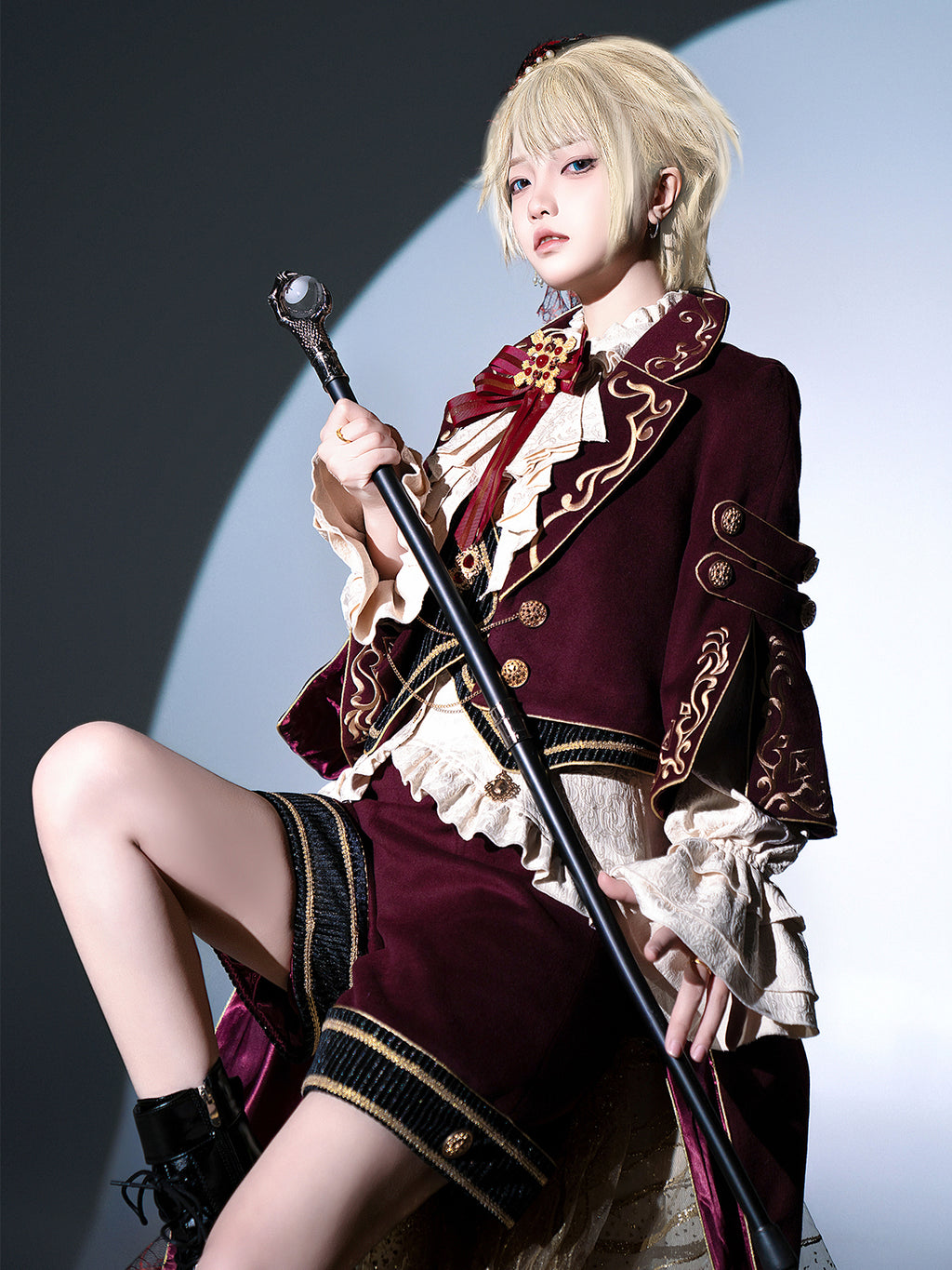 【予約販売】Red Wine 皇子系ショートパンツ3点セット