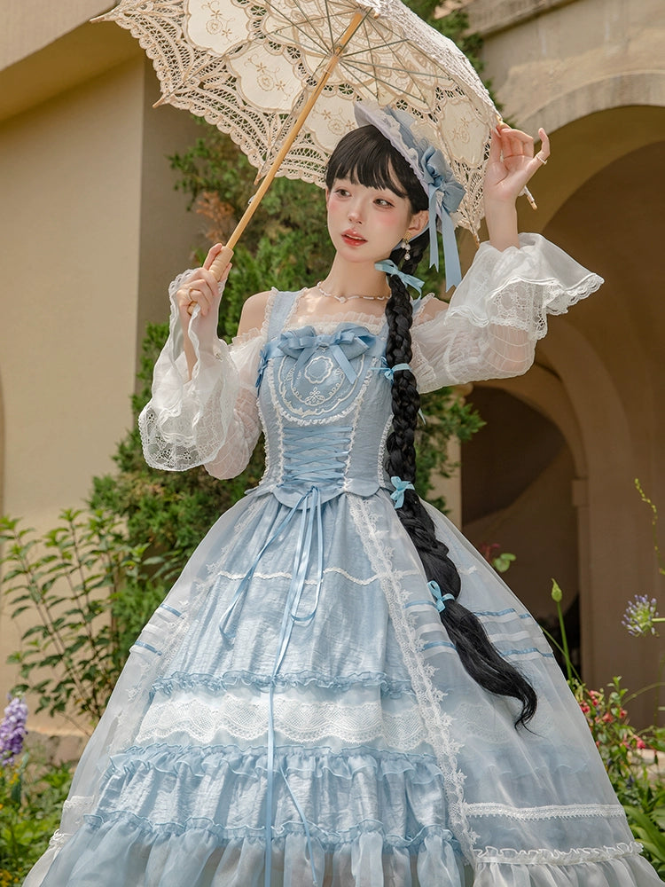 Antique Porcelain Plates オフショルダーブラウス