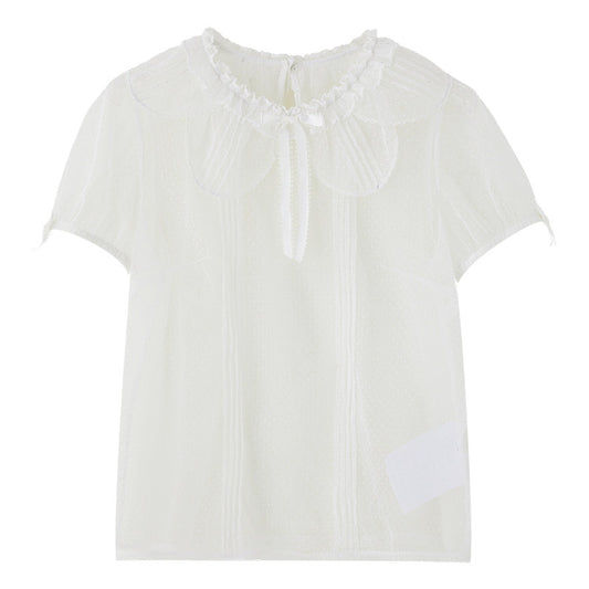 【受注予約1/15まで】春桜2.0 半袖シアーブラウス