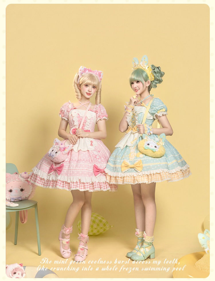 【受注予約9/8まで】Summer Ice Cool リボンの水玉ワンピース