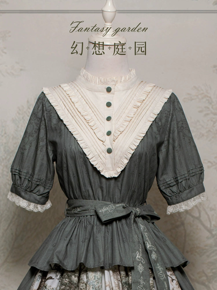 [Sales period ended] Fantasy Garden Stand Collar Top