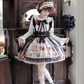 [Pre-orders available until 2/26] Strawberry Manor Print Suspender Skirt