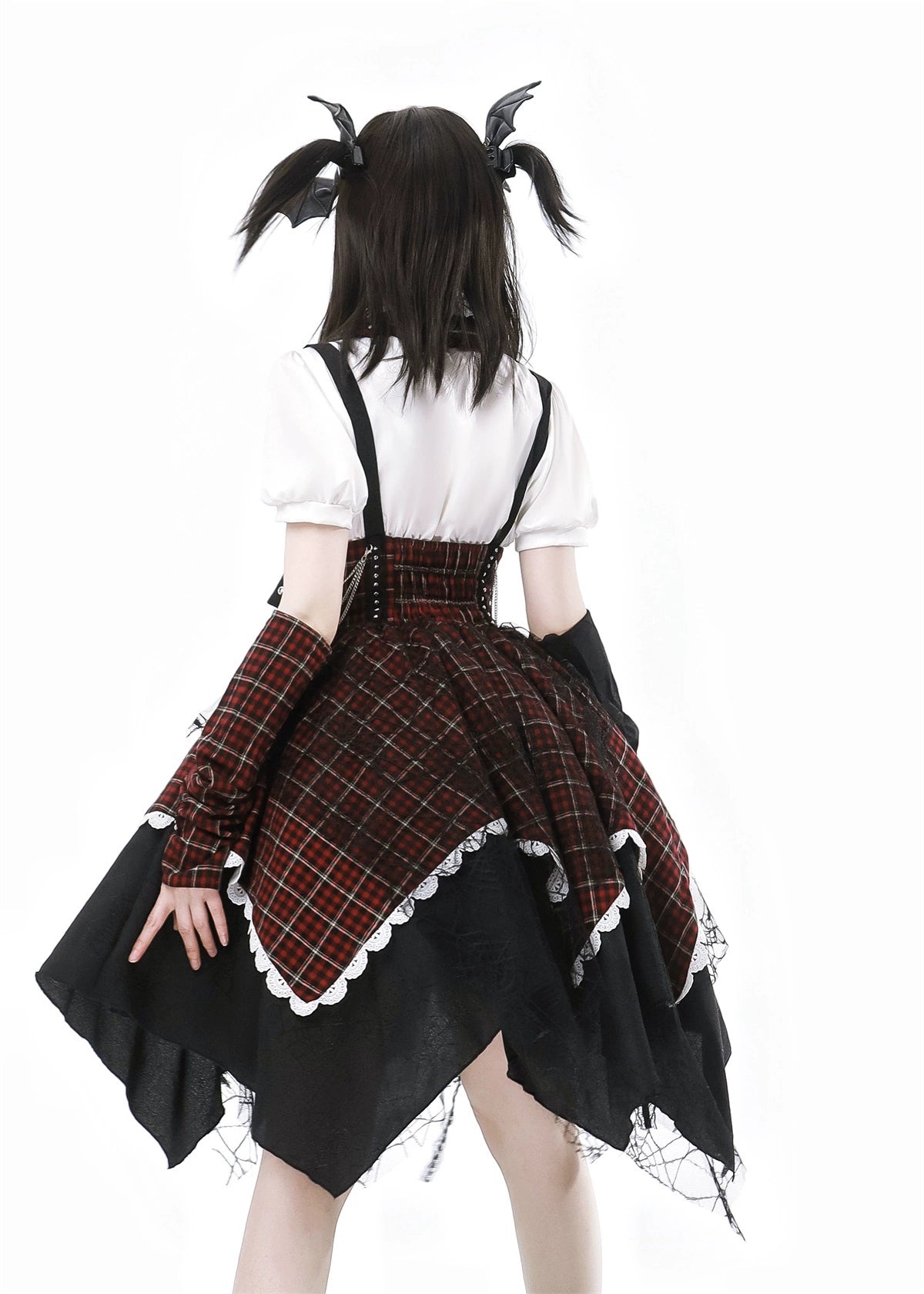 Soul Tune Punk Check Jumper Skirt Set