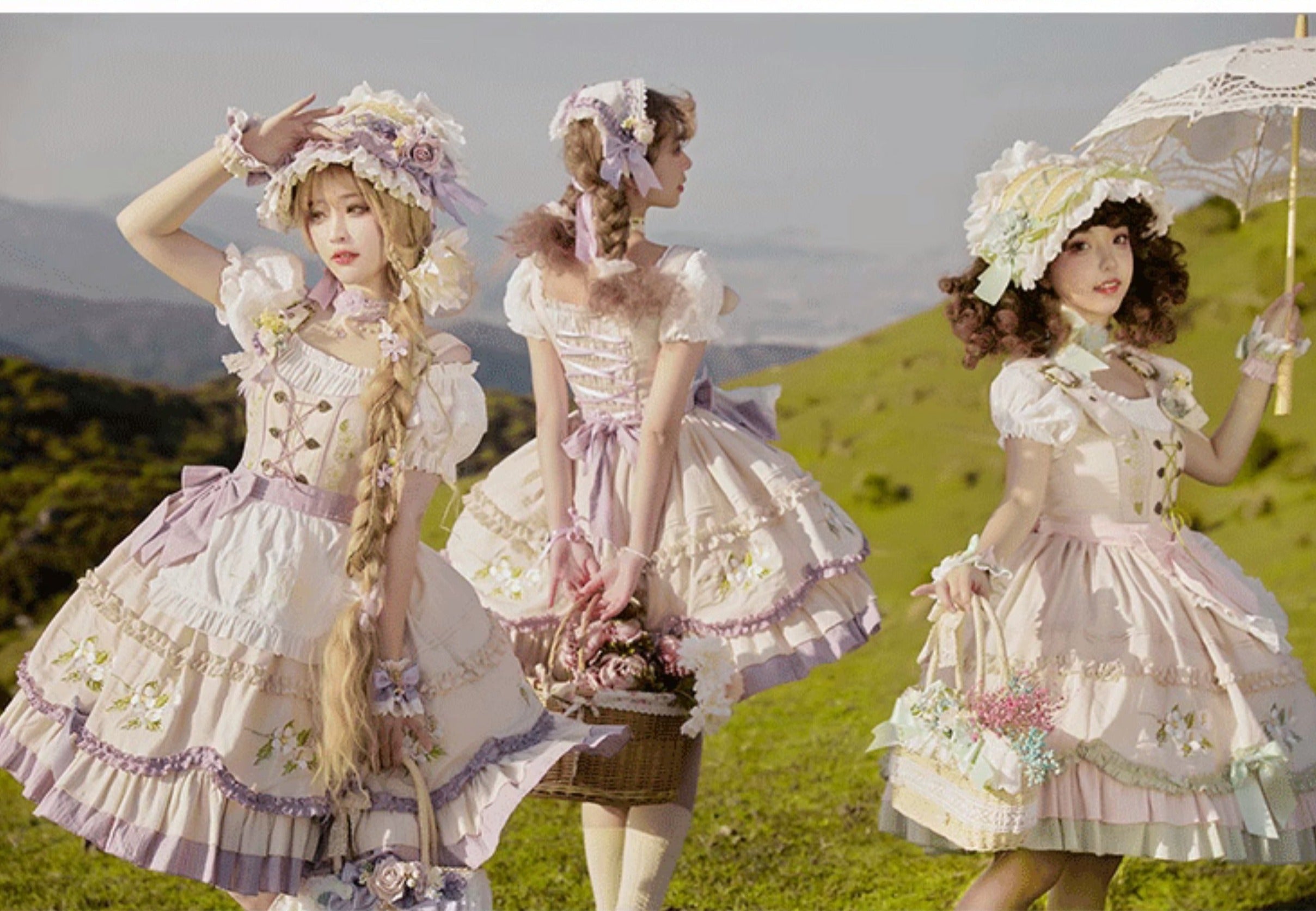 ューシャも Angelic prettyフリルジャンパースカート♡セットの通販 by