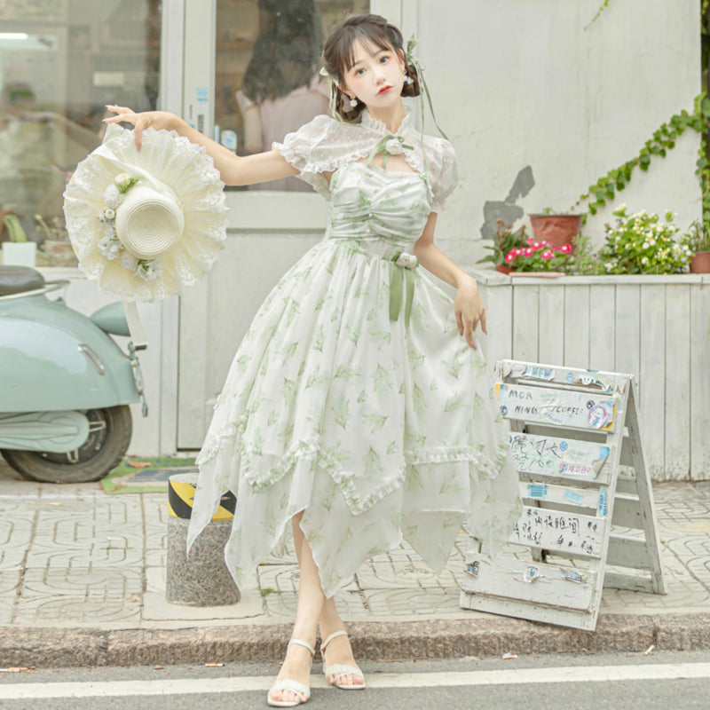 Lily of the valley 朝露のジャンパースカートとボレロ