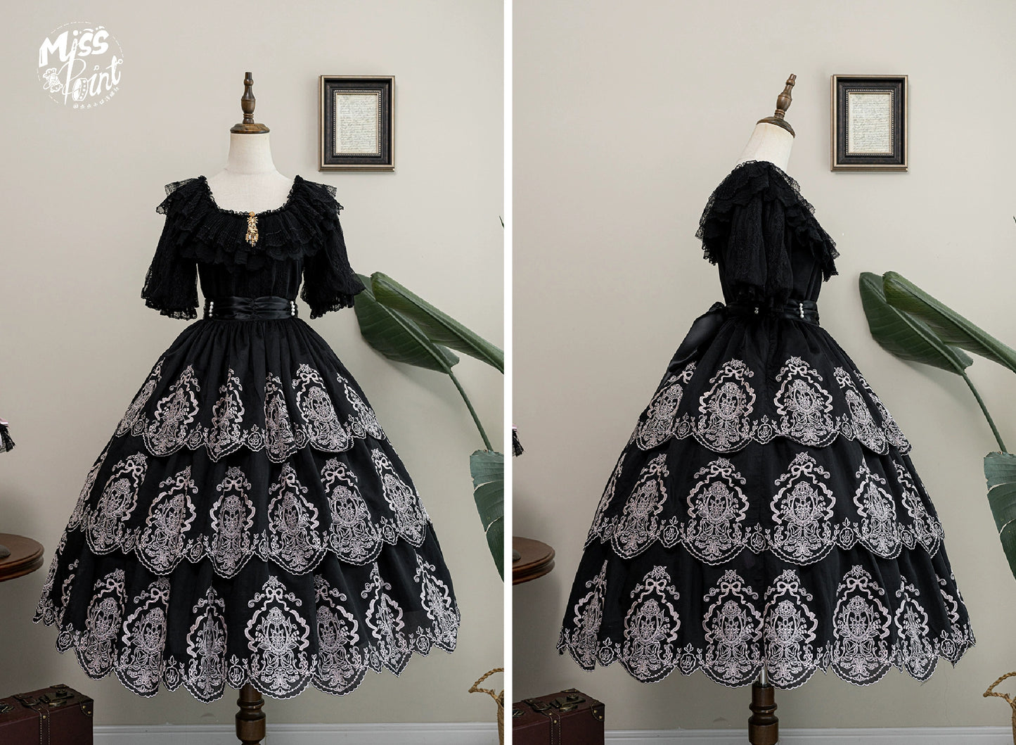 【受注予約9/25まで】Noble Garden 刺繍スカート