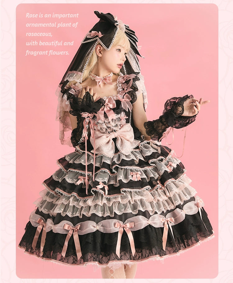 [Pre-orders available until 10/16] Rose Courtyard Lace and Ribbon Dress