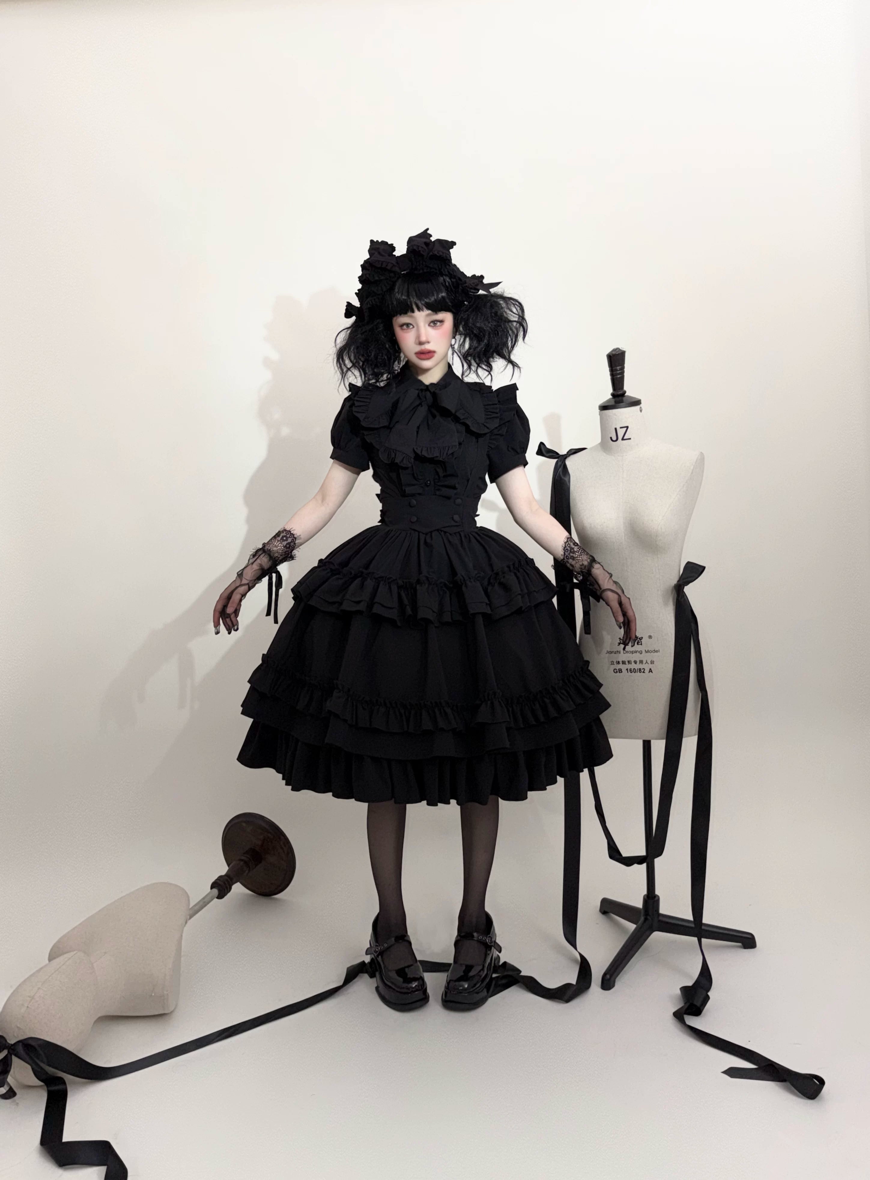 Doll's House サスペンダーひざ丈スカート