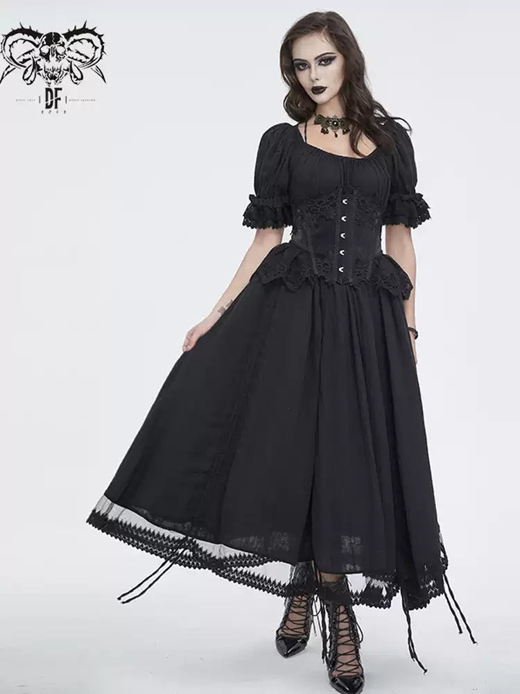 【Devil Fashion】ゴシックヴィクトリアン ティアードスカートワンピース | Noir Victorian