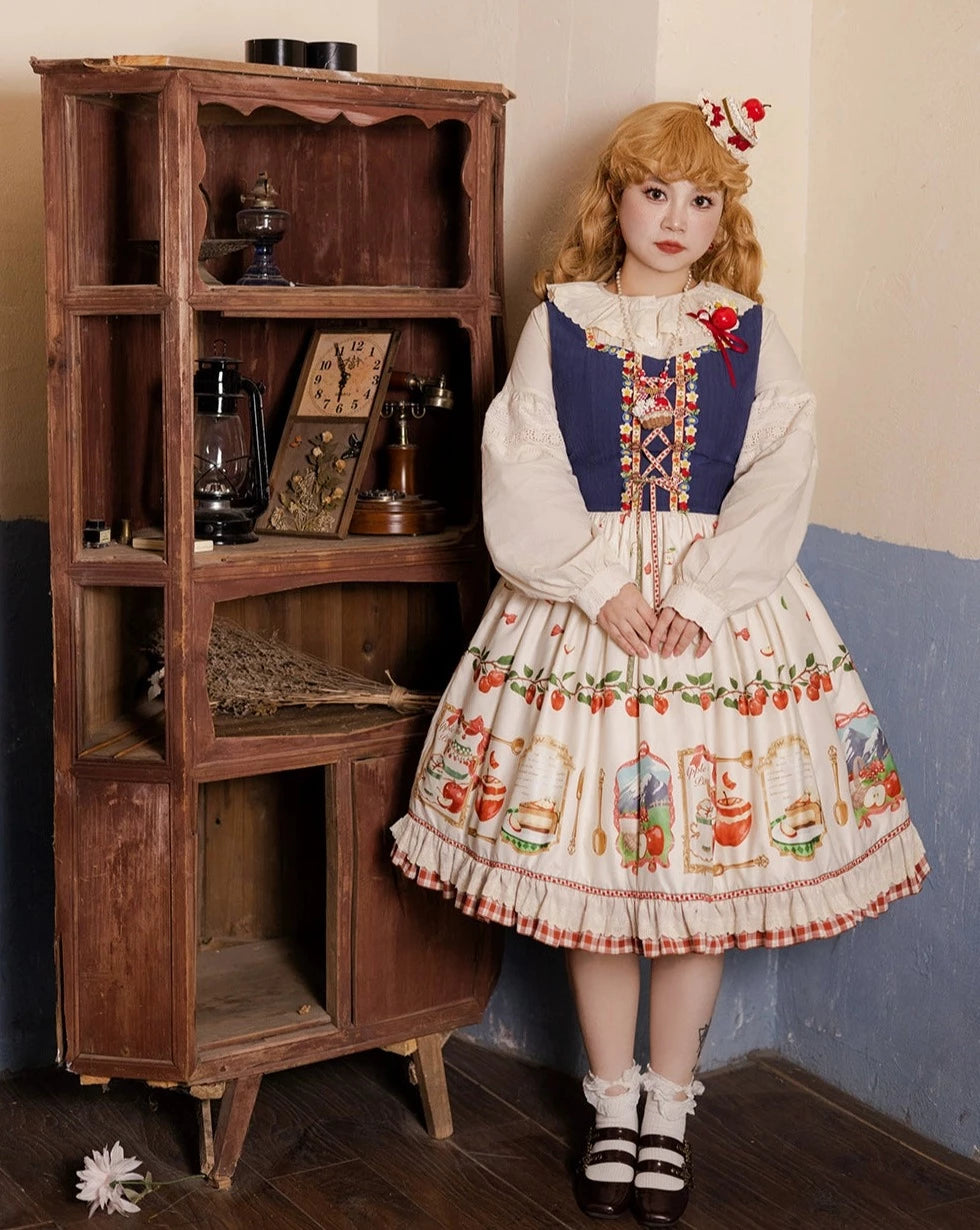 【予約販売】Apple Garden バイエルン風ジャンパースカート