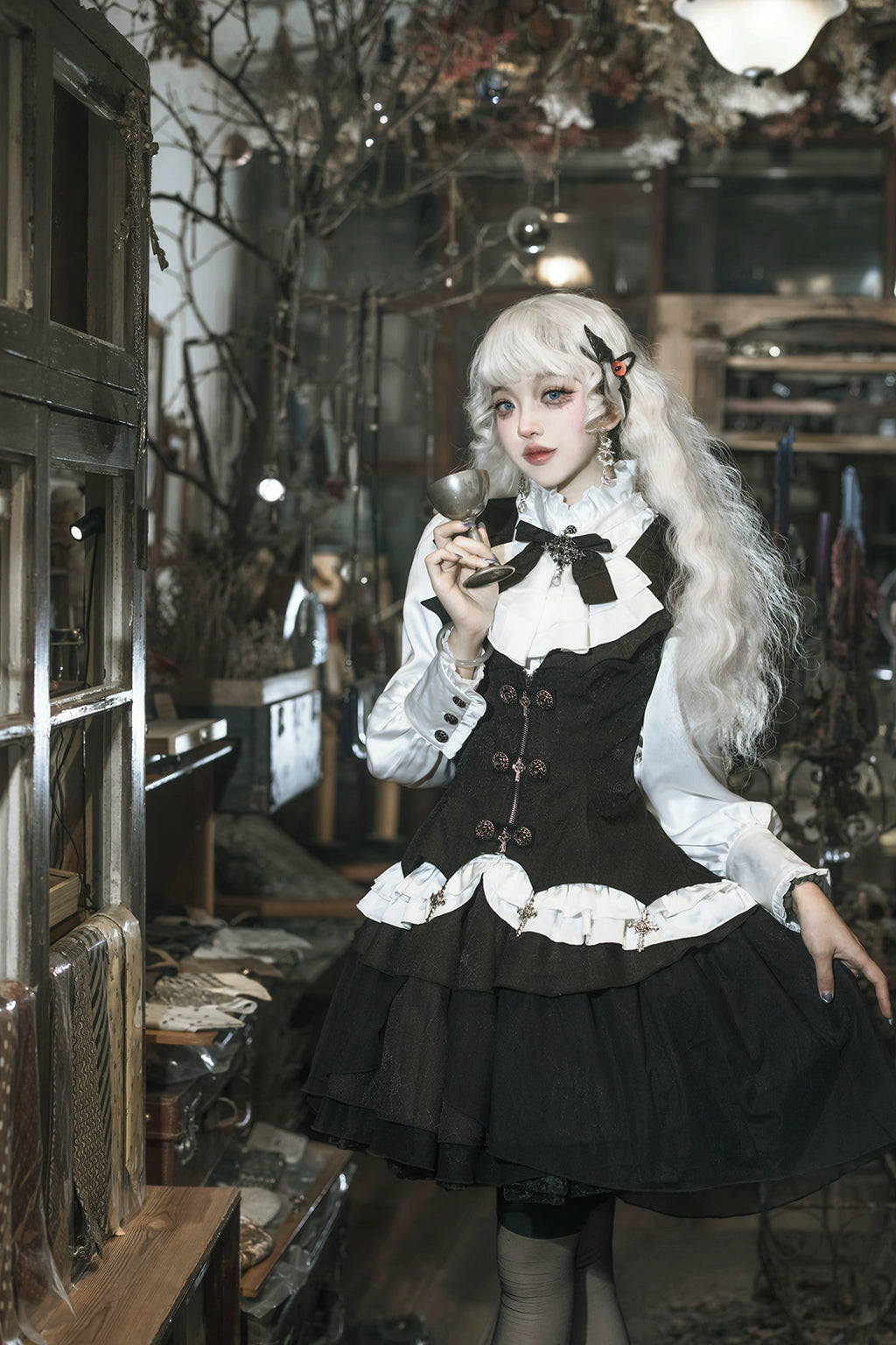 Bloodline Baron 蜘蛛の巣スカート3点セット