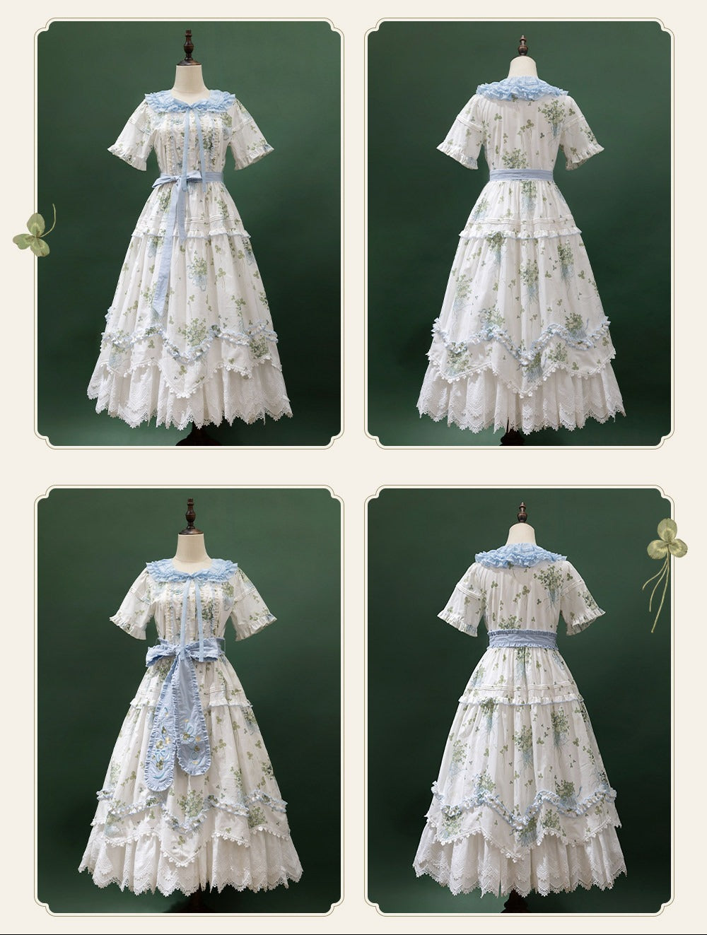 【受注予約6/28まで】Clover Blossom Greeting ワンピース