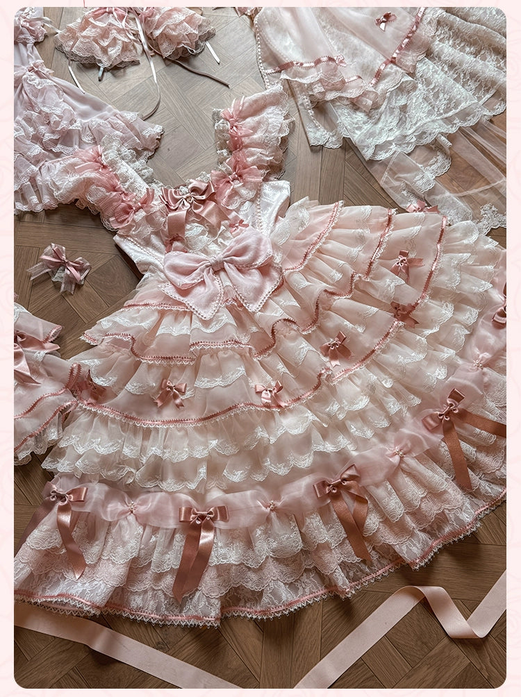 [Pre-orders available until 10/16] Rose Courtyard lace and ribbon jumper skirt