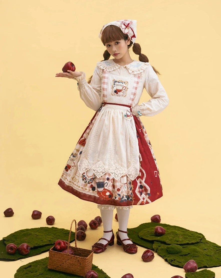 【予約販売】Picnic Tea Party 2wayサロペットスカート