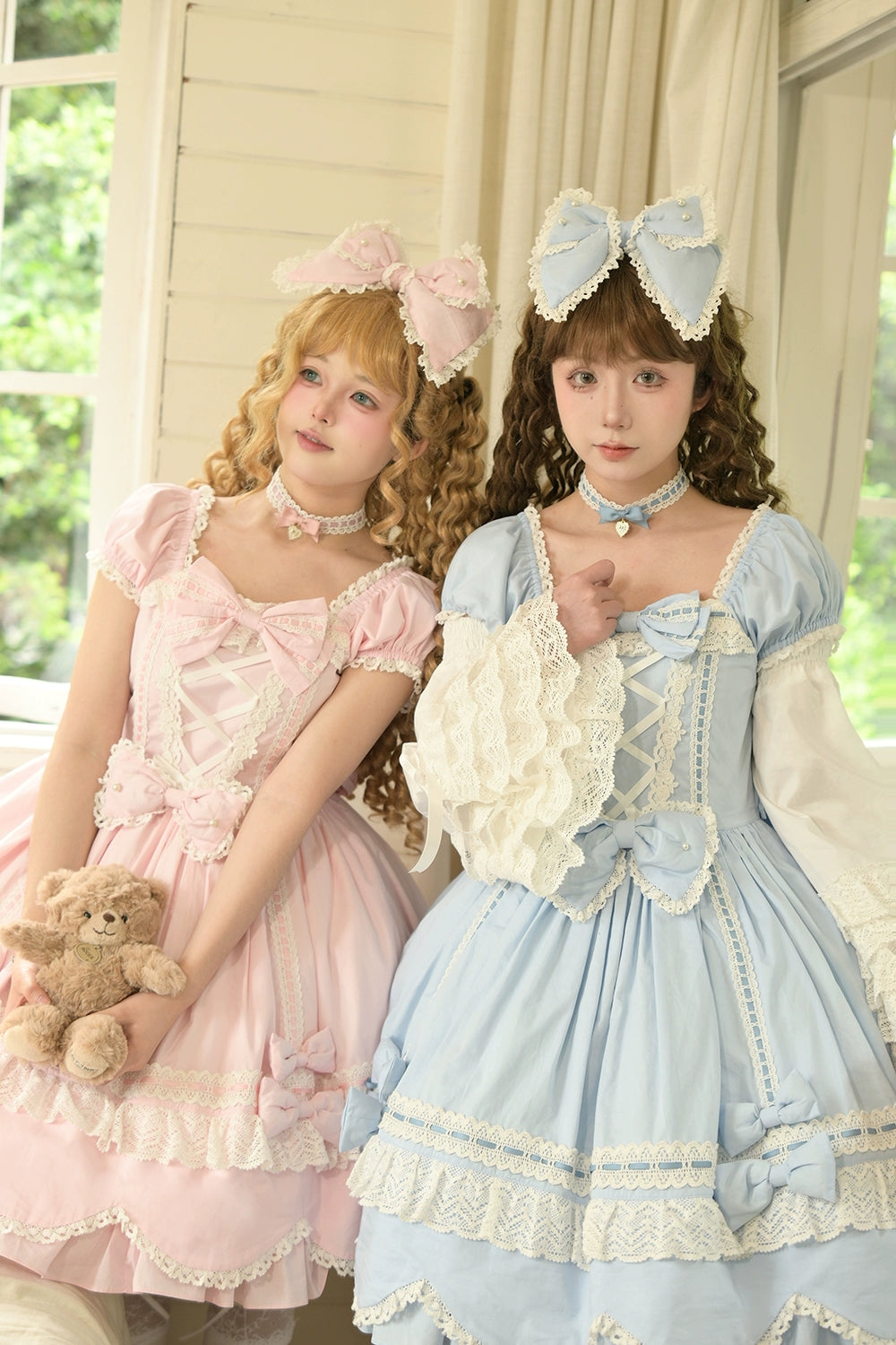 【予約販売】Antique Petal Rabbit リボンワンピース