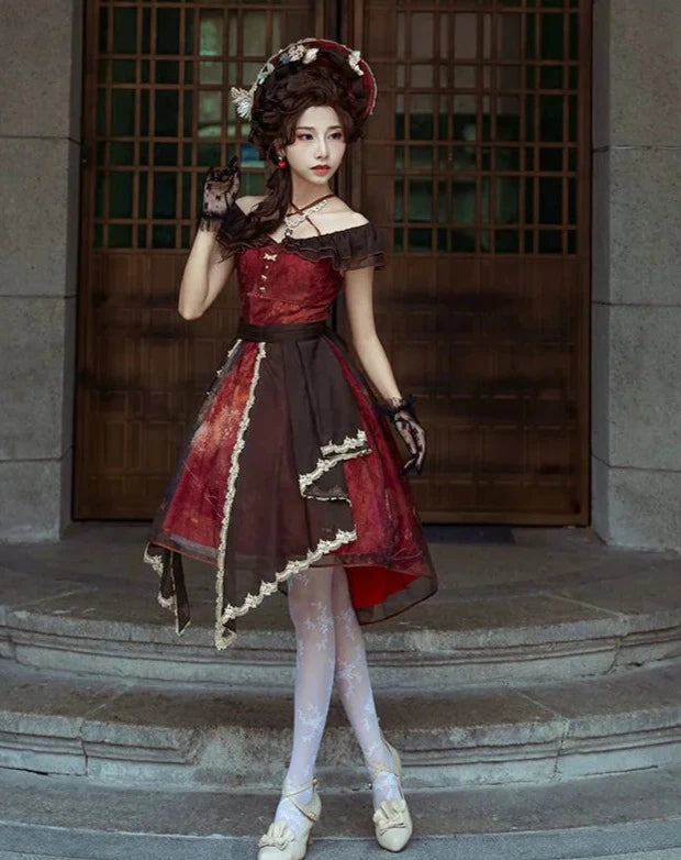 Porcelain Flower Garden ベール付きワンピース