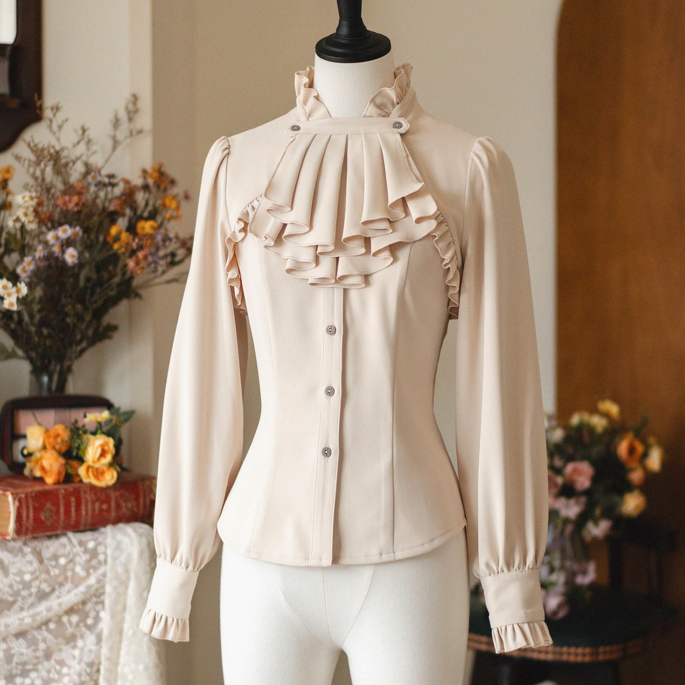 [Pre-order] Forest Letter Elegant Blouse [Buy together for 20% off]