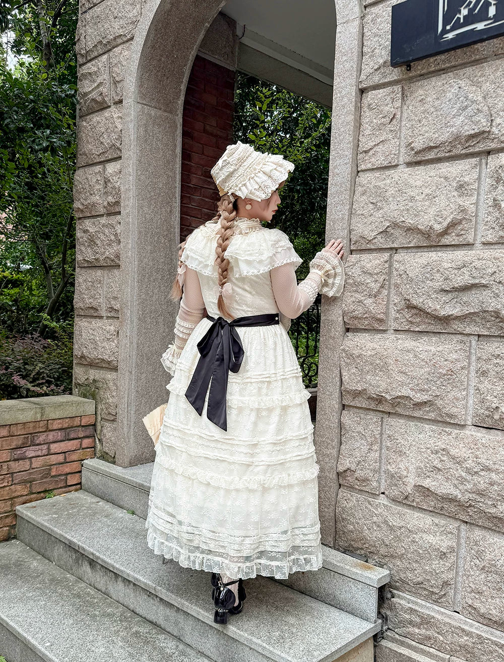 【受注予約10/13まで】Dream Lace ショールレースジャンパースカート