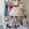 【予約販売】Sweet Cherry Cat ビブスジャンパースカート