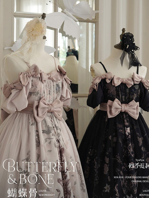 【受注予約11/19まで】Butterfly and Bone 半袖ワンピース