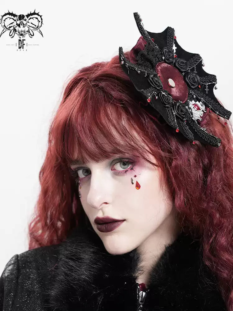 【DEVIL FASHION】 ゴシックロリータ ヘアクリップ／ブローチ（缶バッジホルダー）