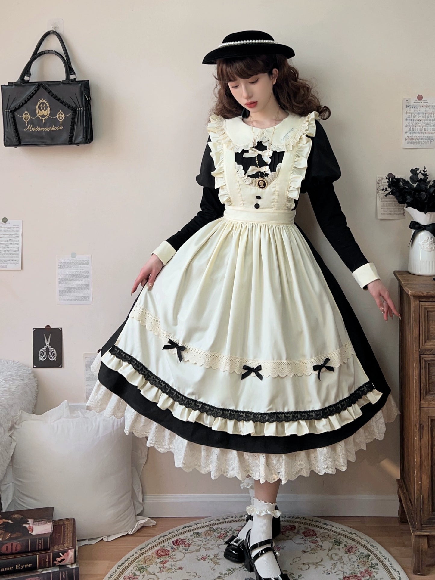 Classical Maid Ribbon Dress RonRon Classical Maid Ribbon Dress RonRon