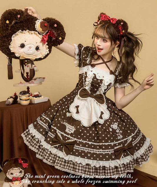 【受注予約9/8まで】Summer Ice Cool リボンの水玉ワンピース