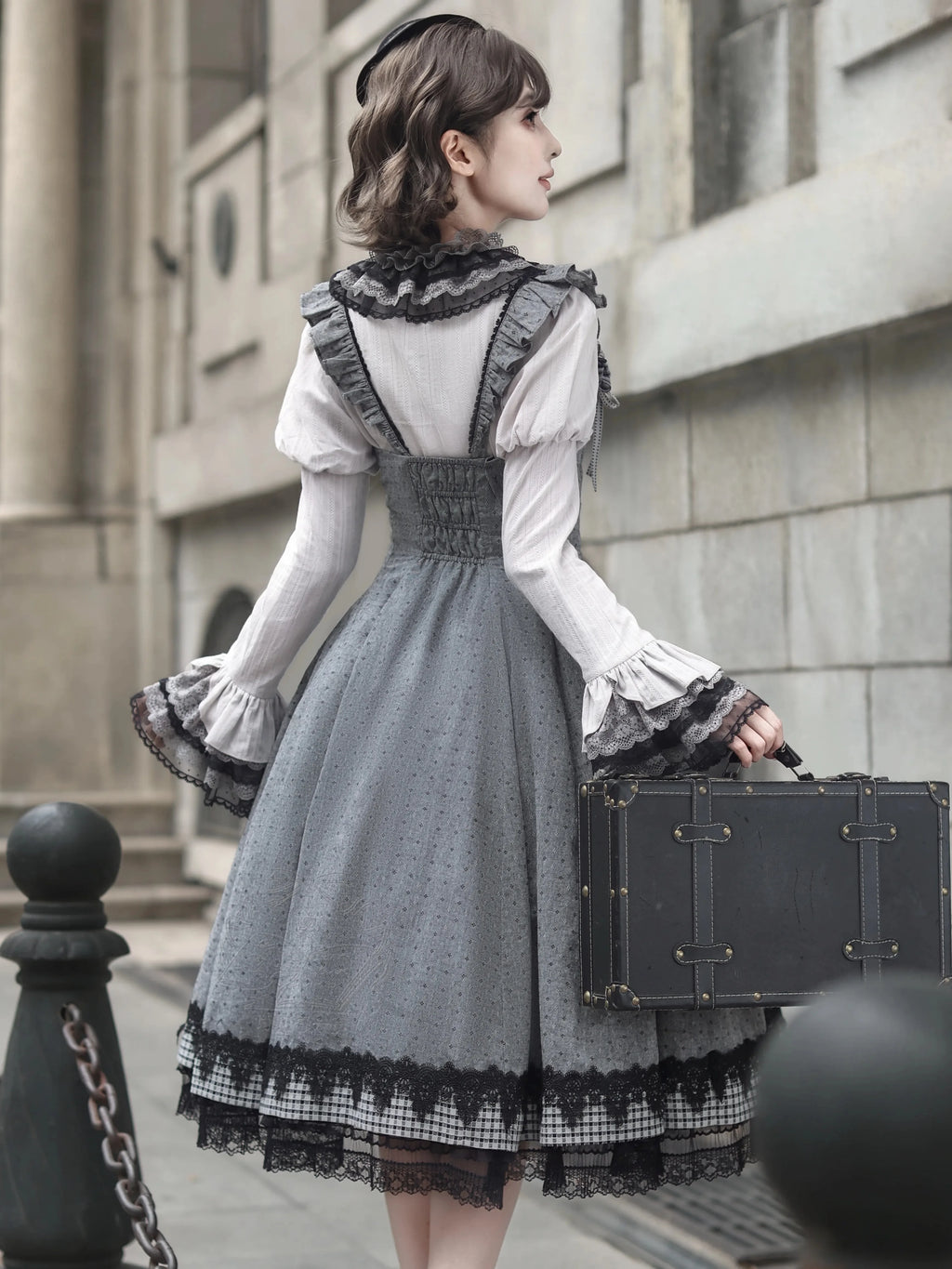 【受注予約6/17まで】Grey Poetry クラシカルジャンパースカート