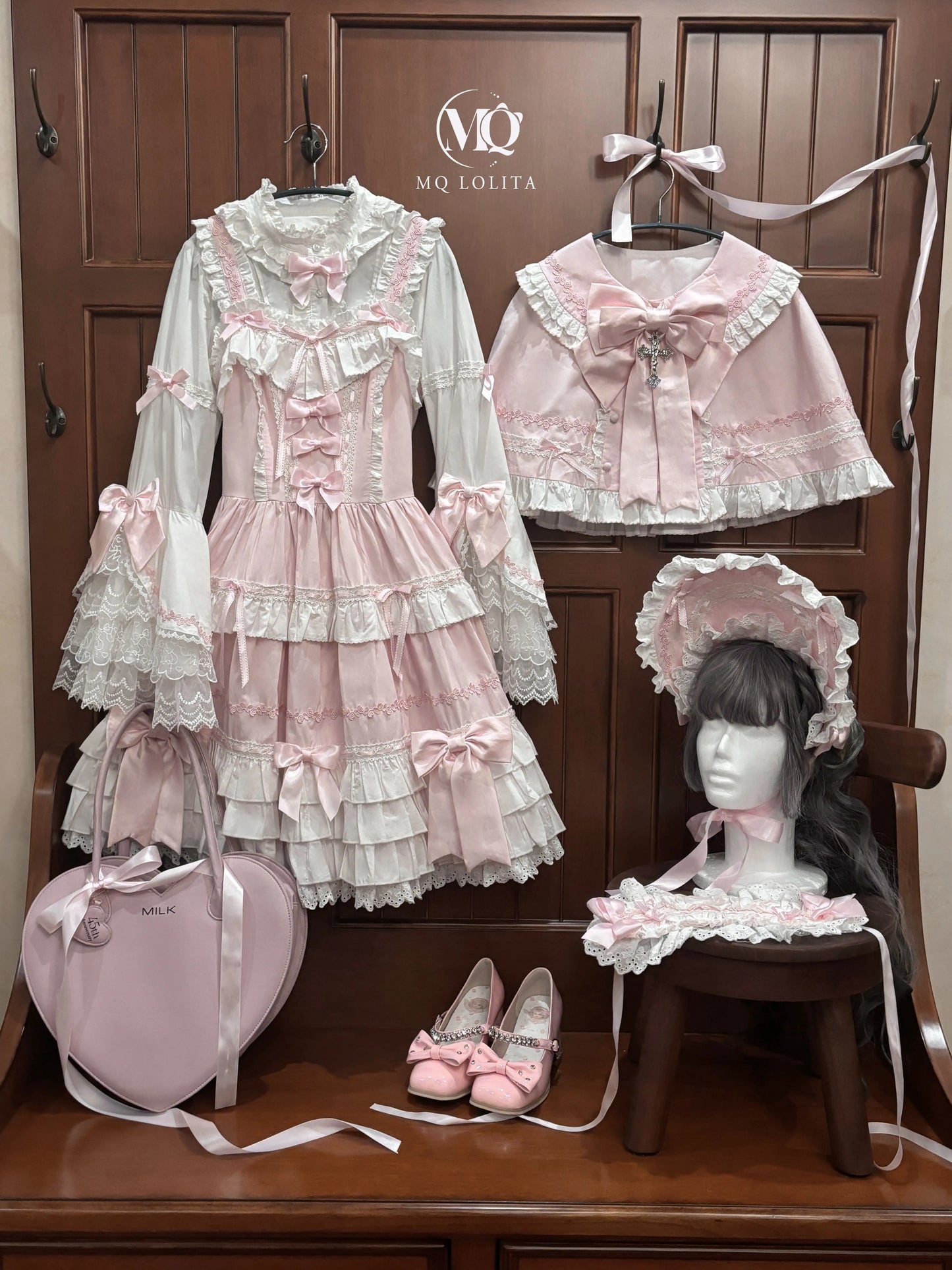 [Pre-orders available until 8/15] Labyrinth Doll jumper skirt and princess sleeve blouse 2-piece set