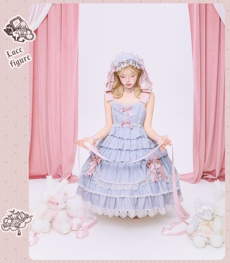 [Pre-orders available until 12/18] Lace Figure Tiered Jumper Skirt