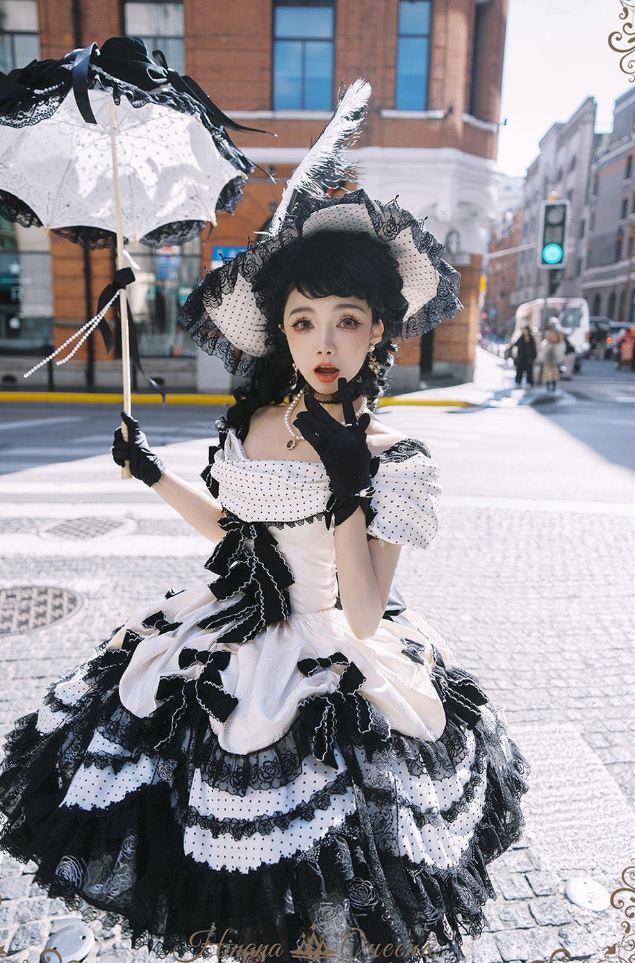 【受注予約11/23まで】The Nightingale of Paris モノトーンドレス・ショートタイプ