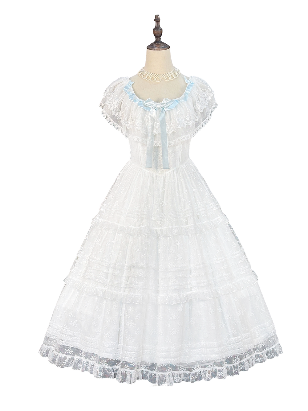 【受注予約10/13まで】Dream Lace ショールレースジャンパースカート