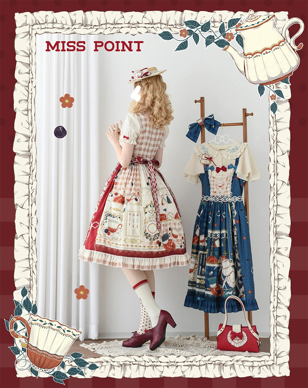【予約販売】Picnic Tea Party スクエアネックワンピース