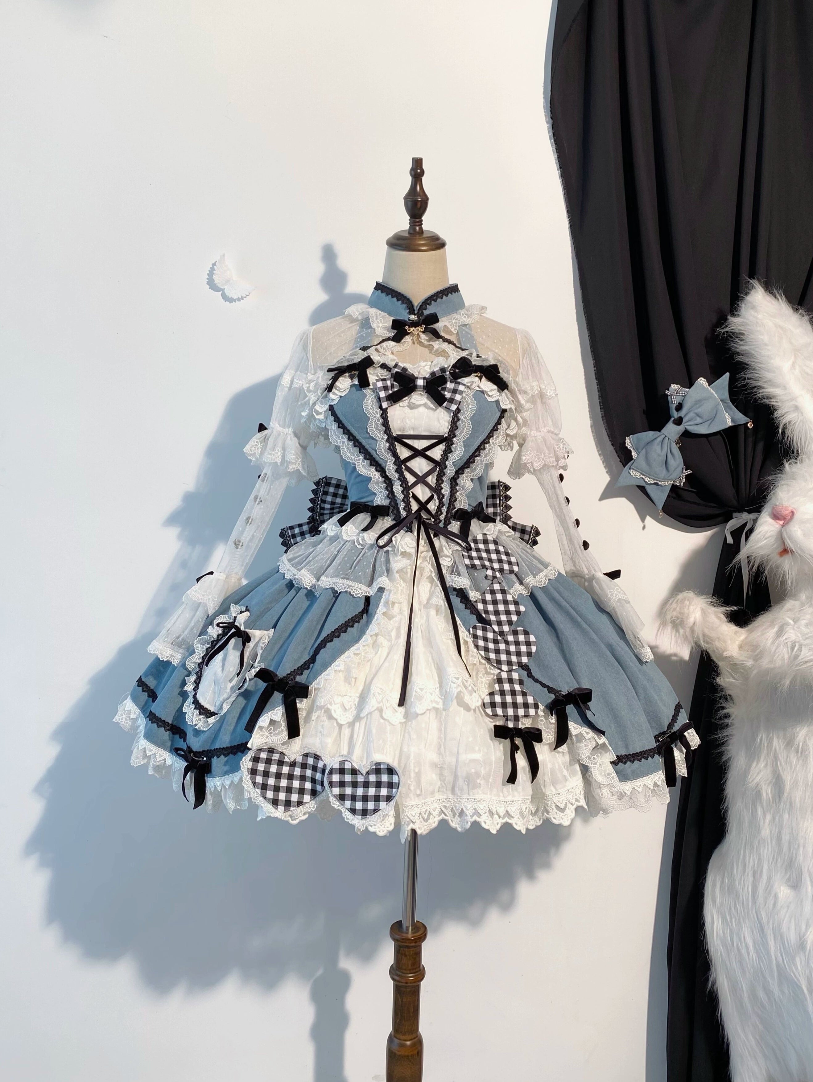 Alice in China  ハートとチェックのセットアップ